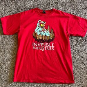 Upper Playground Invisible‎ Industries Graphic Print Tee Shirt M